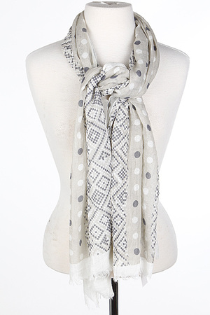 Polka Dot Patterned Scarf 5ACGSCARF4
